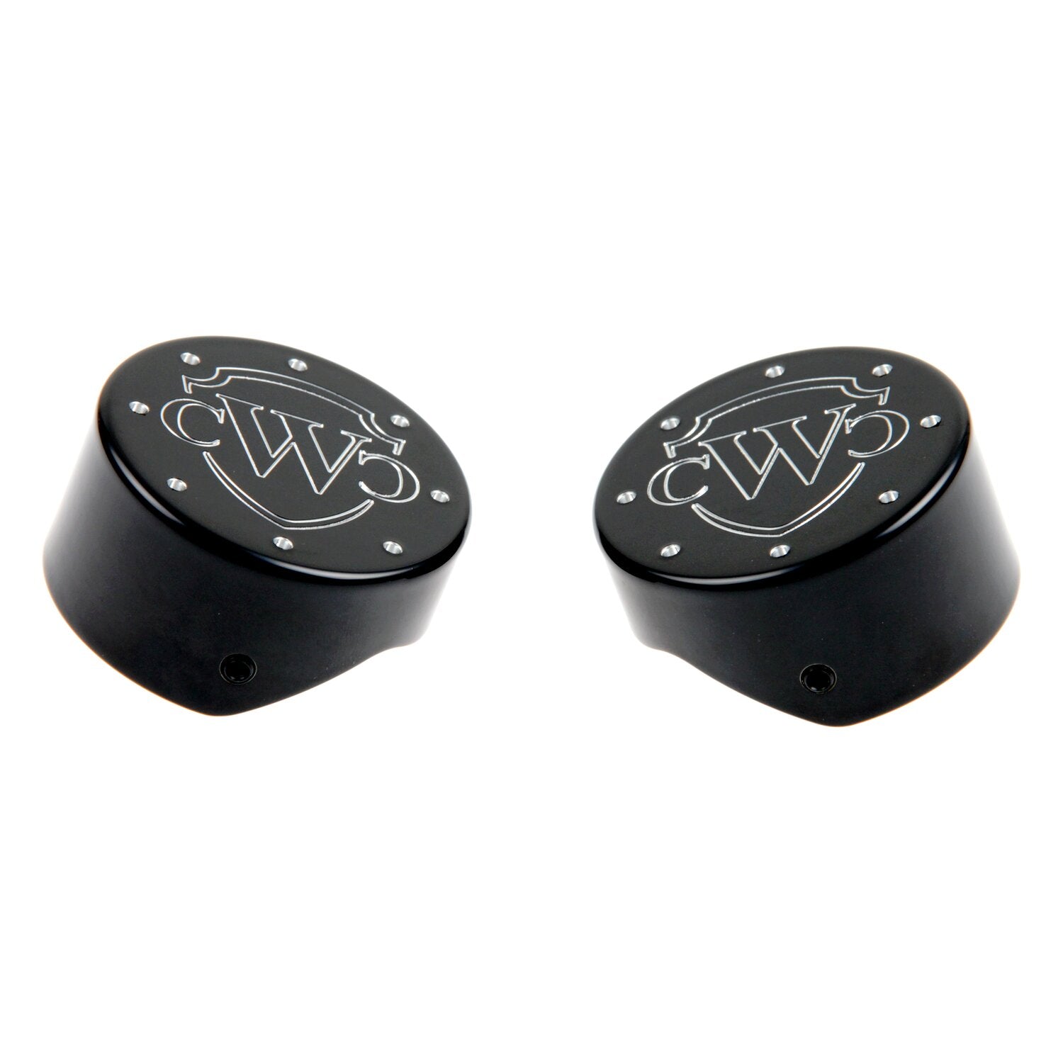 Cult-Werk 2-piece fork tube cap bolt cover kit - Black logo