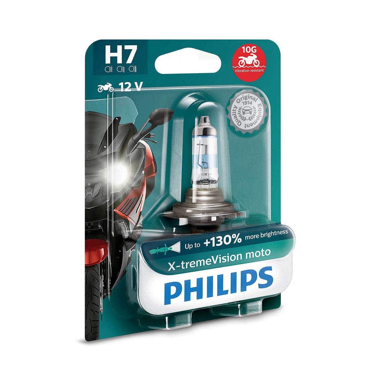 Philips X-TremeVision+ Moto headlamp bulb H7