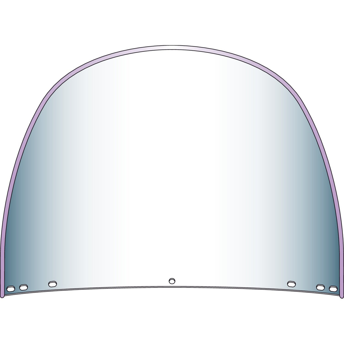 National Cycle repl - beaded top windshield window - Clear