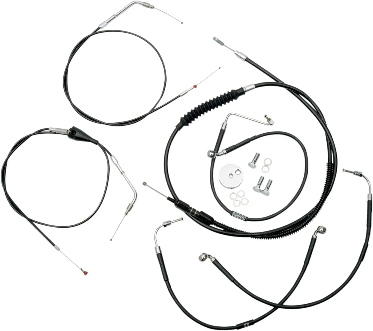 LA CHOPPERS Black Vinyl Handlebar Cable Kit for Ape Hangers
