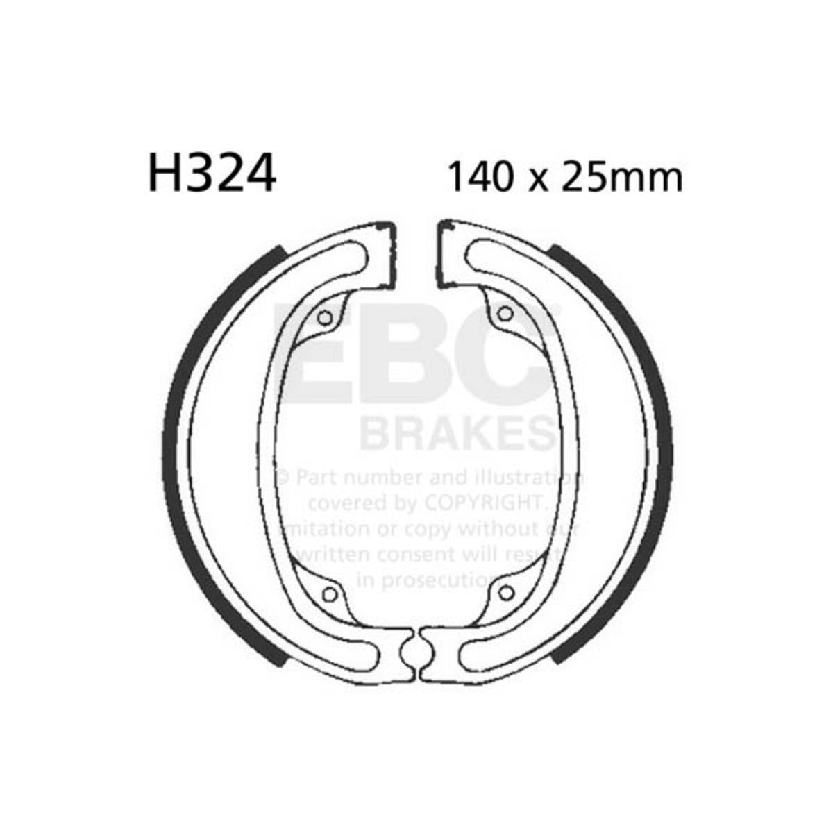 EBC plain brake shoes