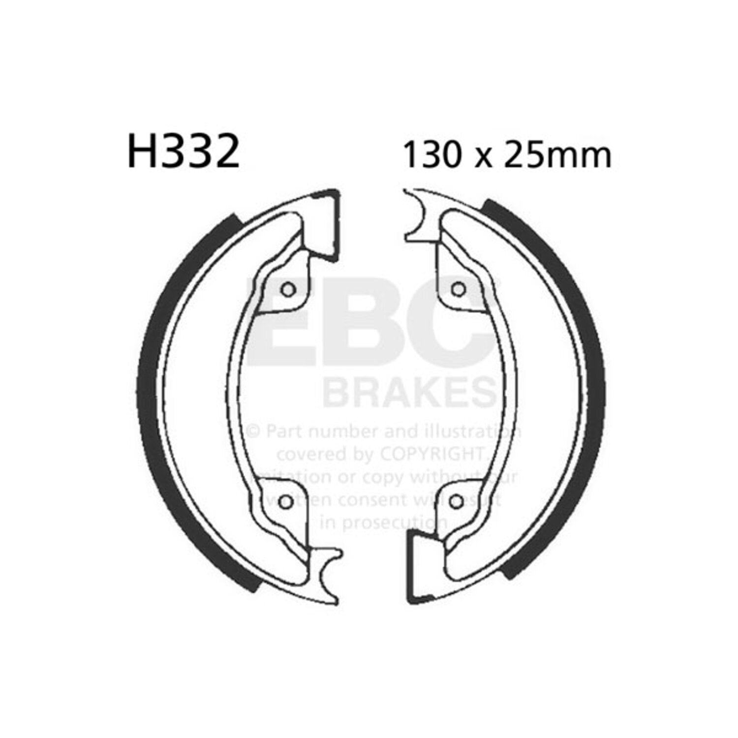 EBC plain brake shoes