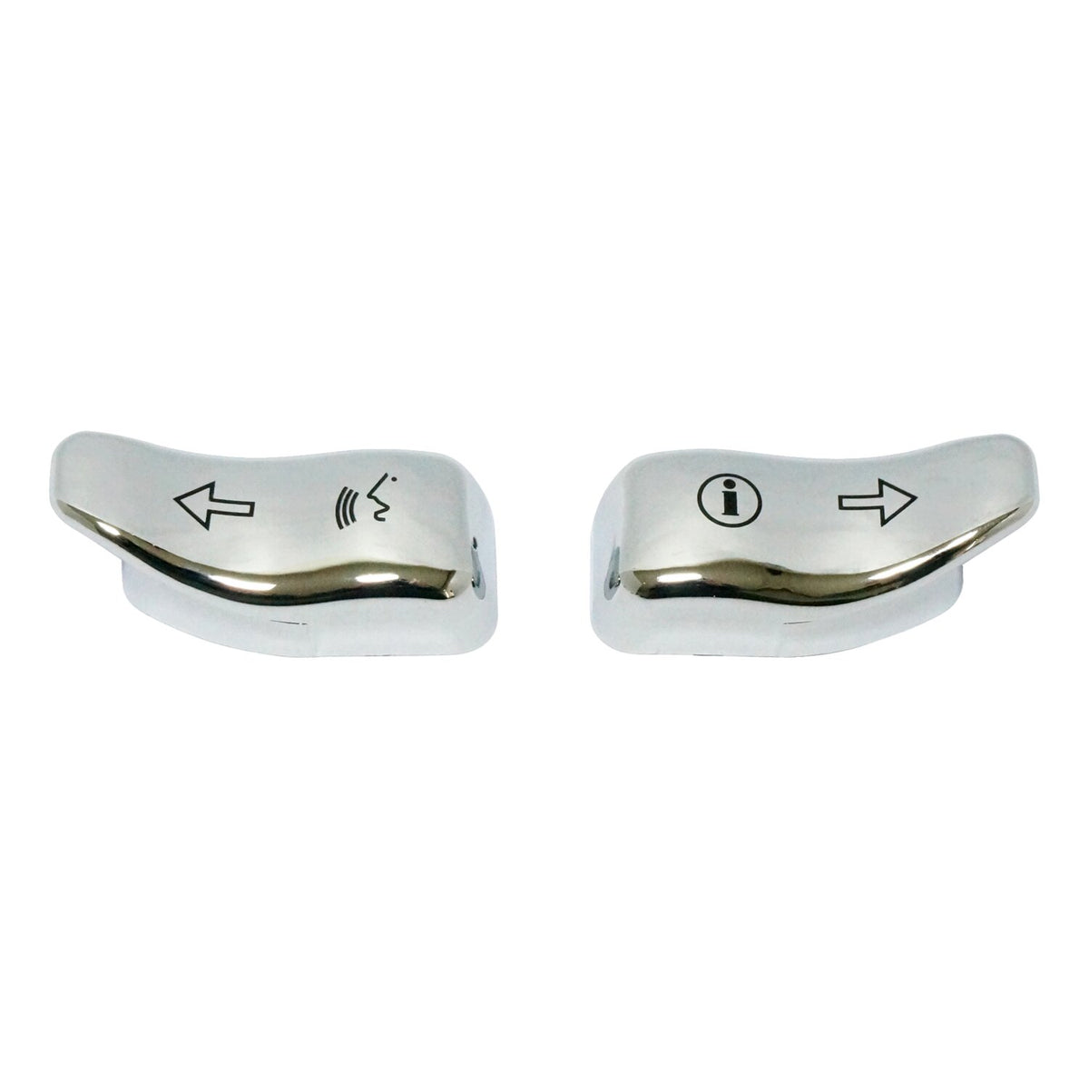 MCS Turn signal switch extender cap set - Chrome
