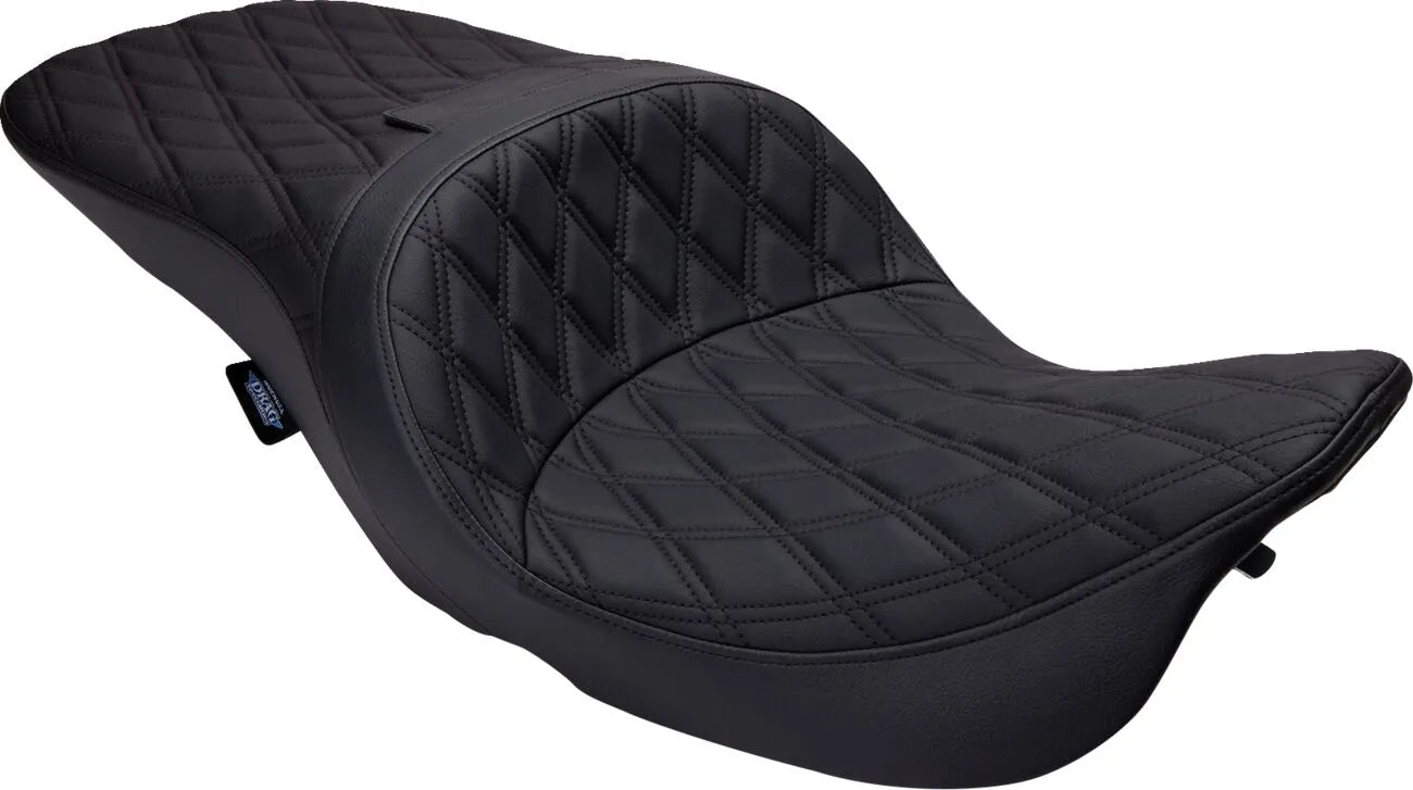 Drag Specialties Freedom Touring Seat - Black - For Harley Davidson