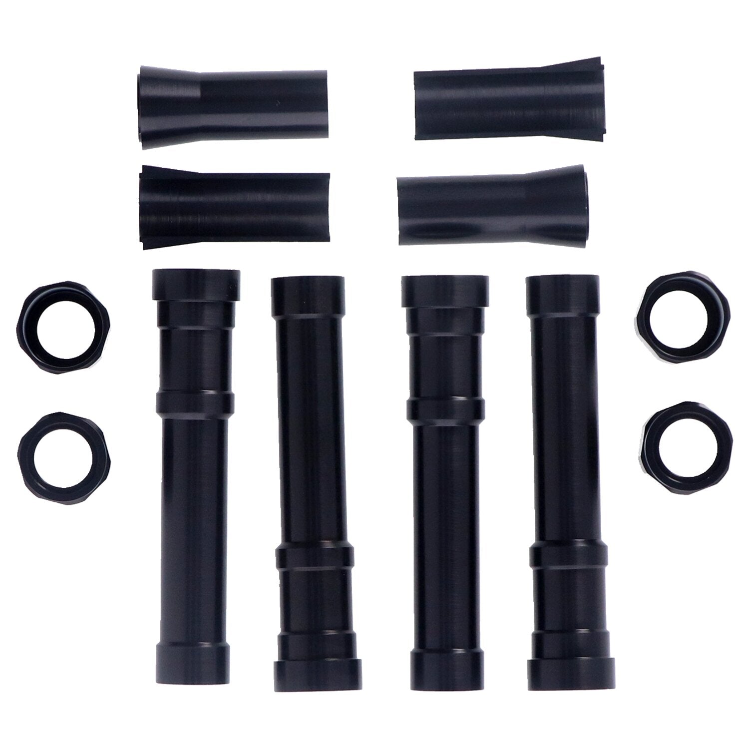 Dippert Panhead aluminum pushrod cover set - Black