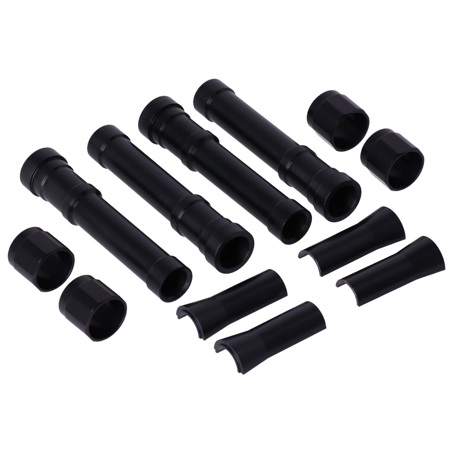 Dippert Panhead aluminum pushrod cover set - Black