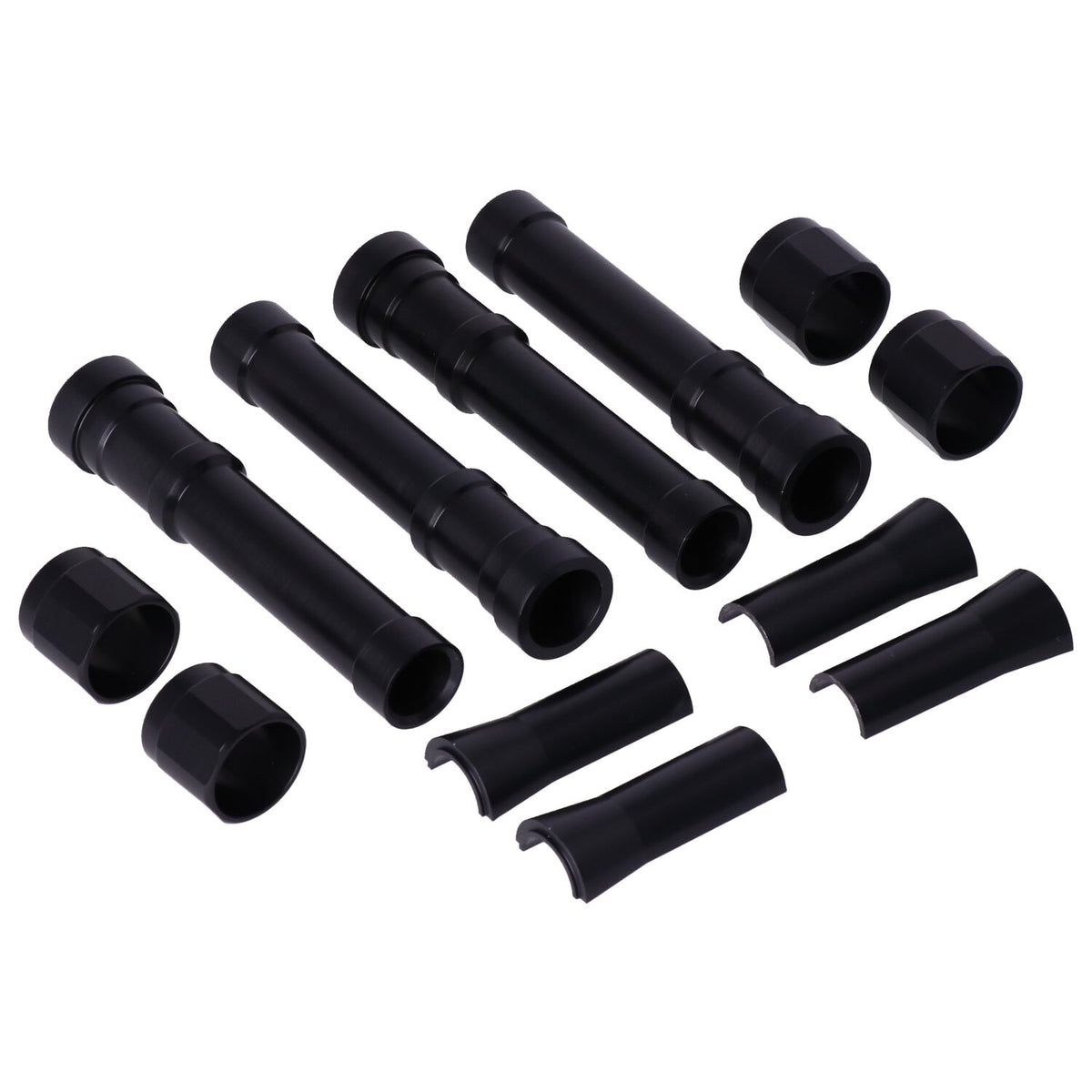 Dippert Panhead aluminum pushrod cover set - Black