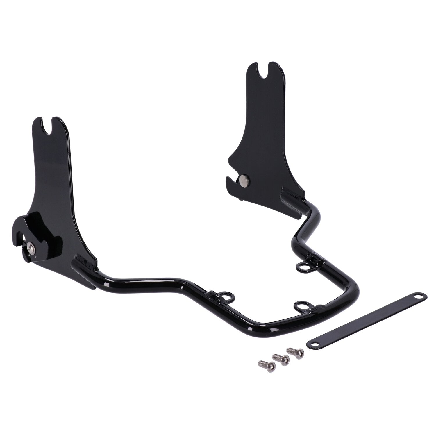 MCS Sissy bar kit 1-piece upright - Gloss black