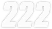 Factory Effex Number Stickers - 7" White Number 2 (3 Pack)