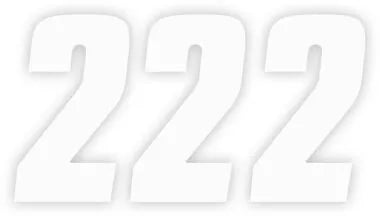 Factory Effex Number Stickers - 7" White Number 2 (3 Pack)