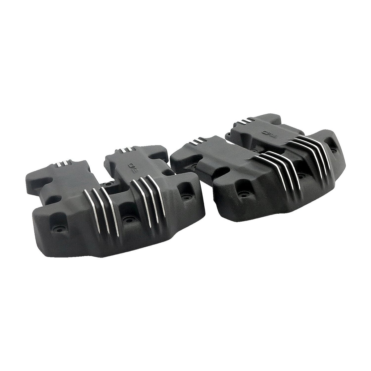 EMD 'Ribbed Style' rocker cover set - Black Cut