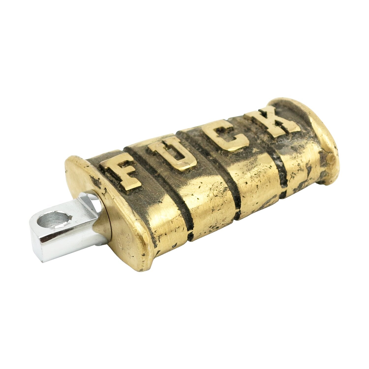 Wannabe Choppers kicker pedal 'Fuck' - Cast brass