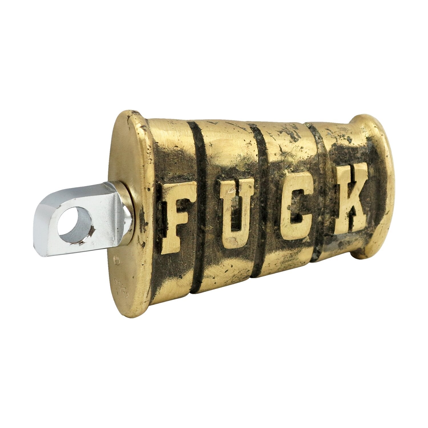 Wannabe Choppers kicker pedal 'Fuck' - Cast brass