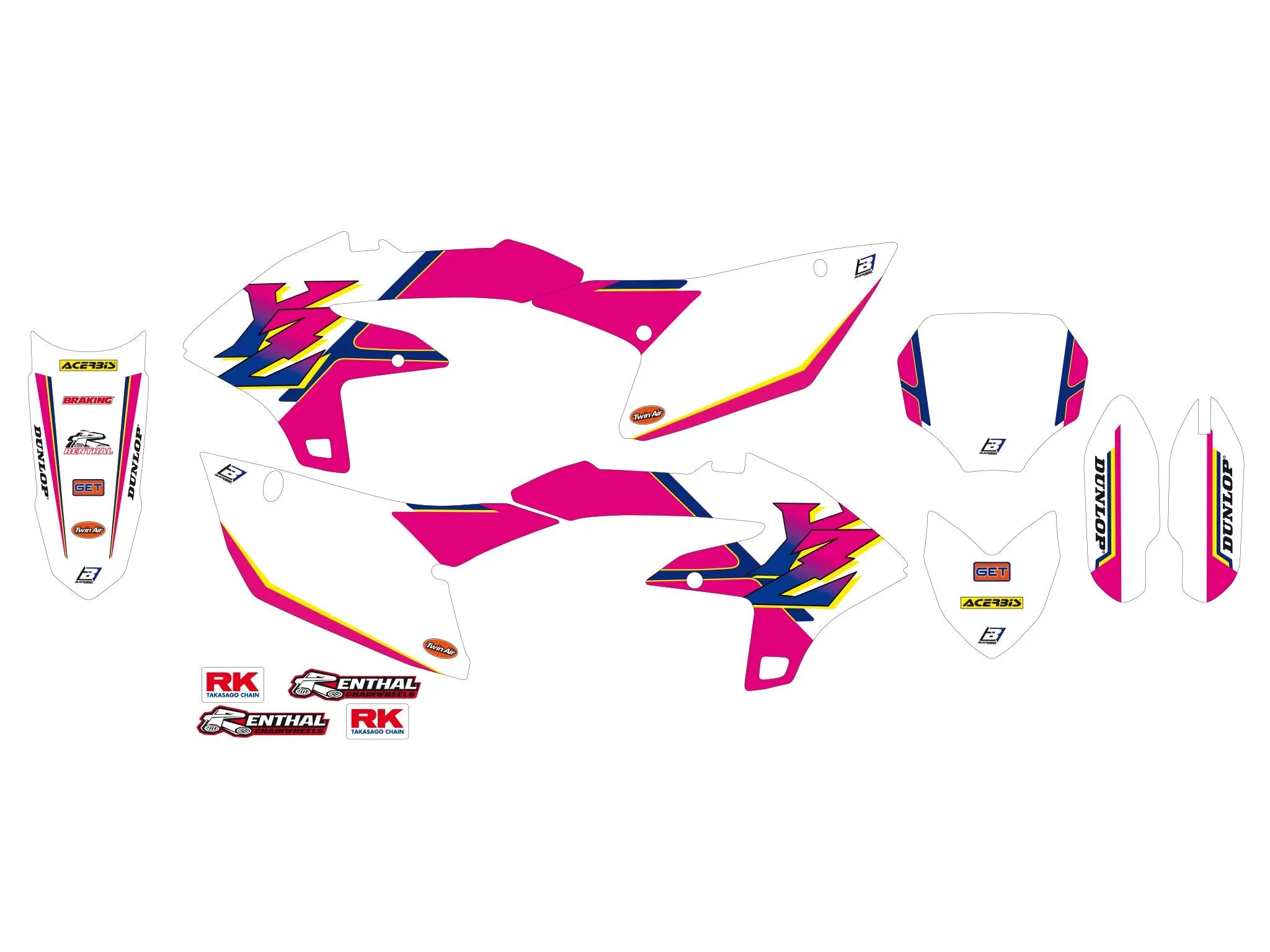 Blackbird Racing Retro Graphic Kit With Seat Cover For Yamaha