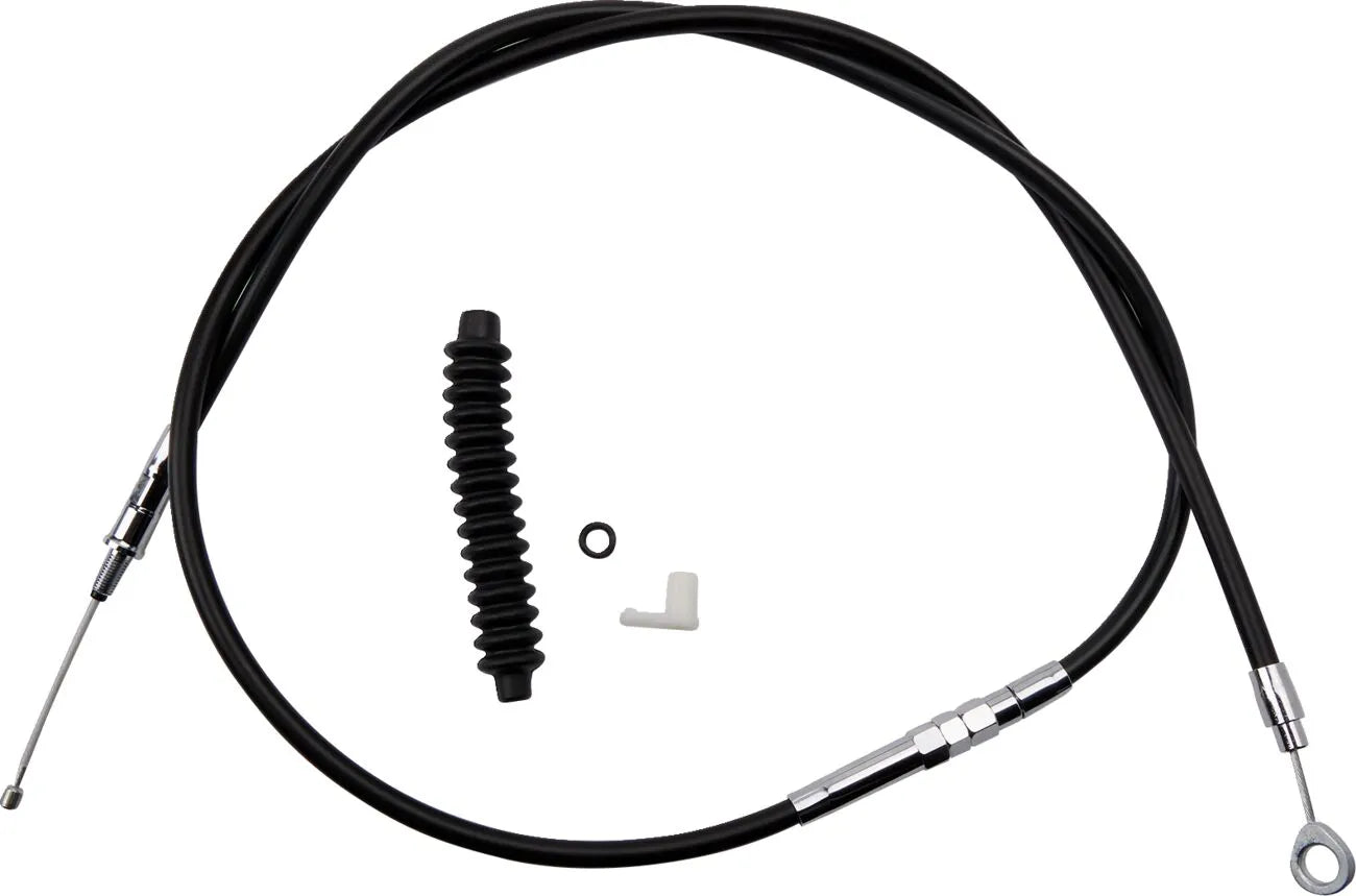 Drag Specialties Hocheffizientes Kupplungsseil Schwarz Vinyl