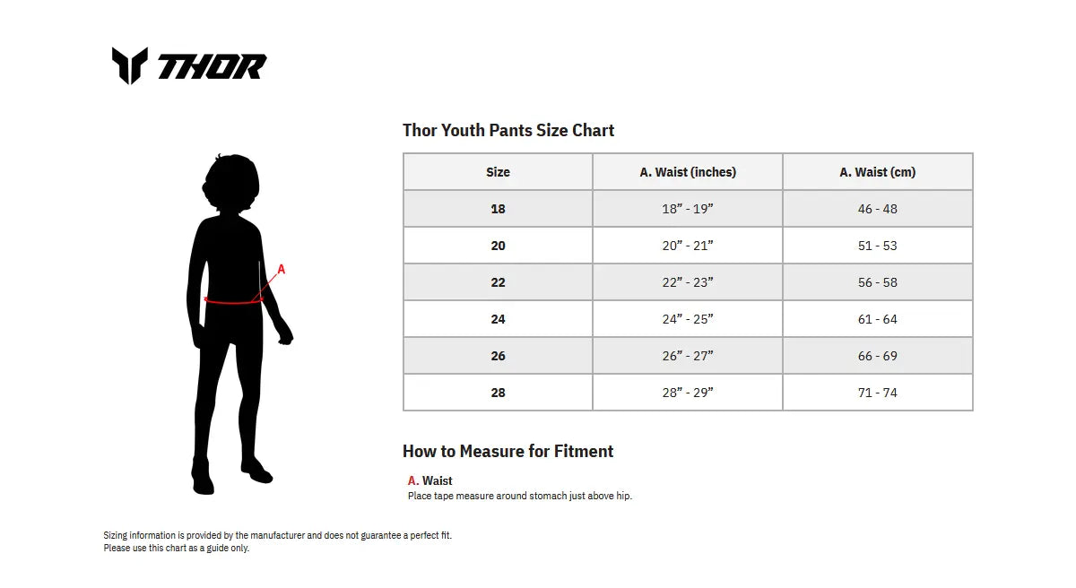 Thor Sportmode Strike Youth Pants Black
