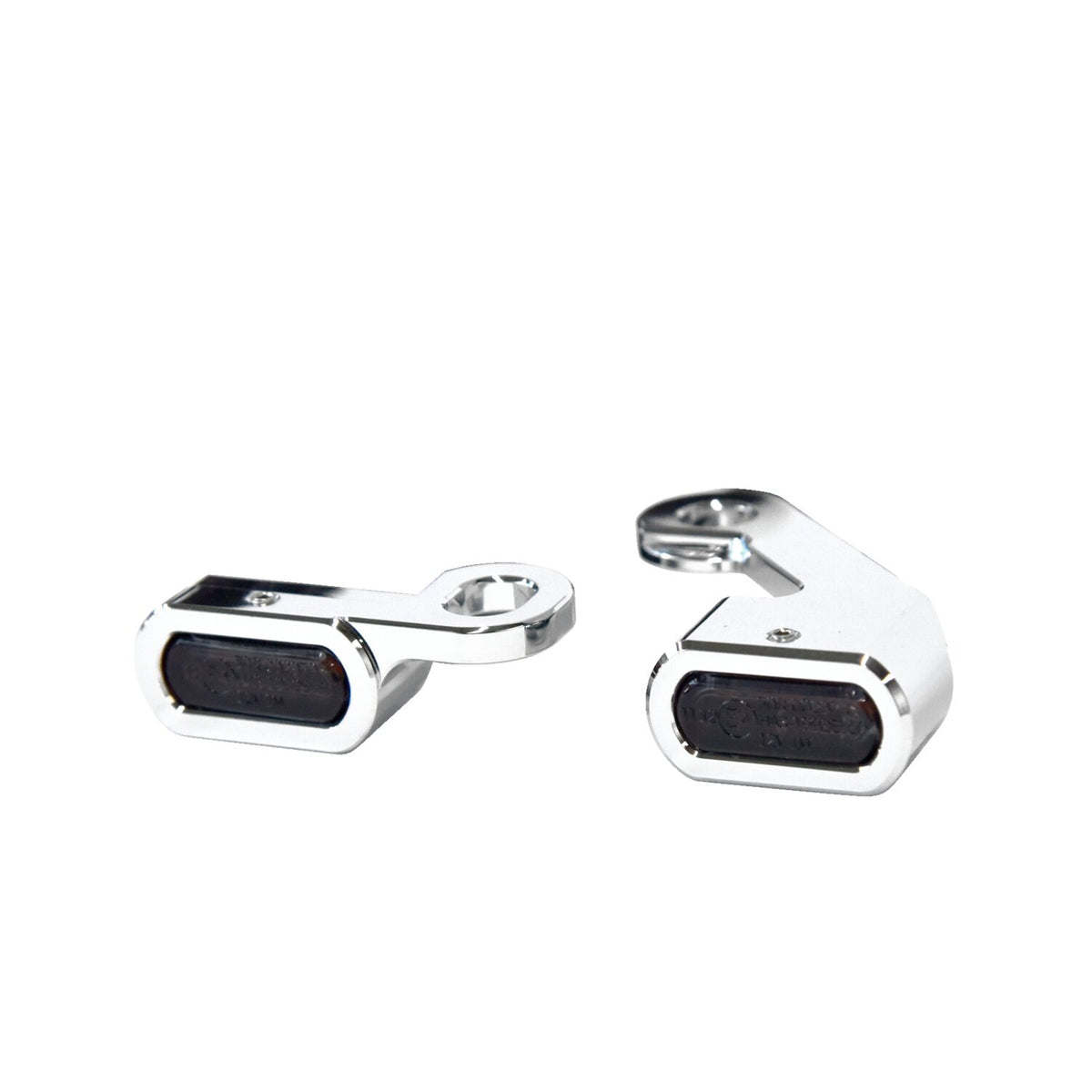 MCS Fastline below bar LED turn signal set - Chrome