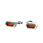 MCS Fastline below bar LED turn signal set - Chrome