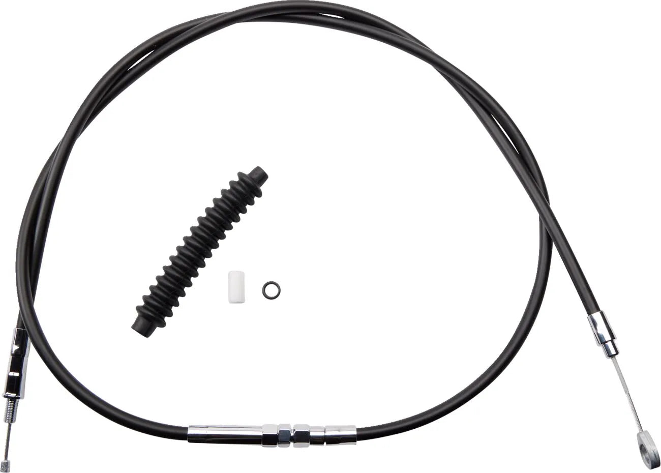 Drag Specialties Hocheffizientes Kupplungsseil aus schwarzem Vinyl