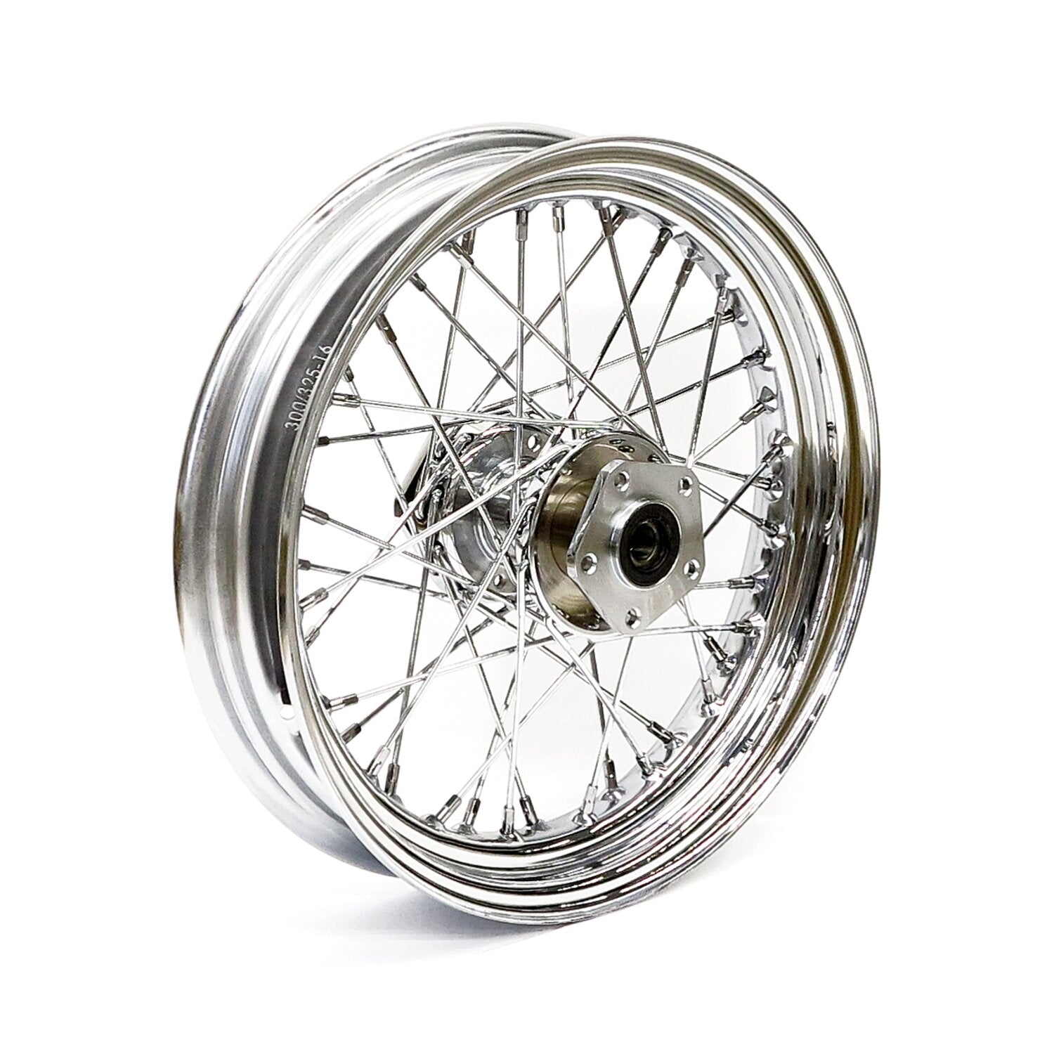 MCS 3.00 x 16 front wheel 40 spokes chrome