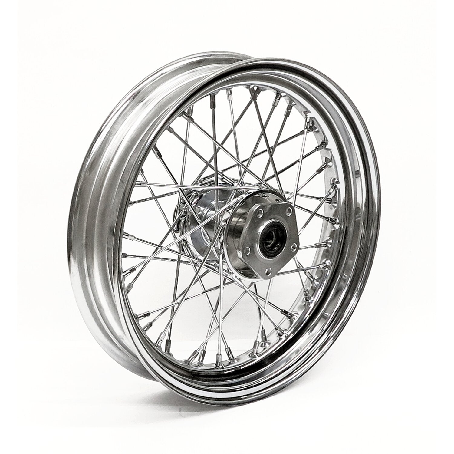 MCS 3.00 x 16 front wheel 40 spokes chrome