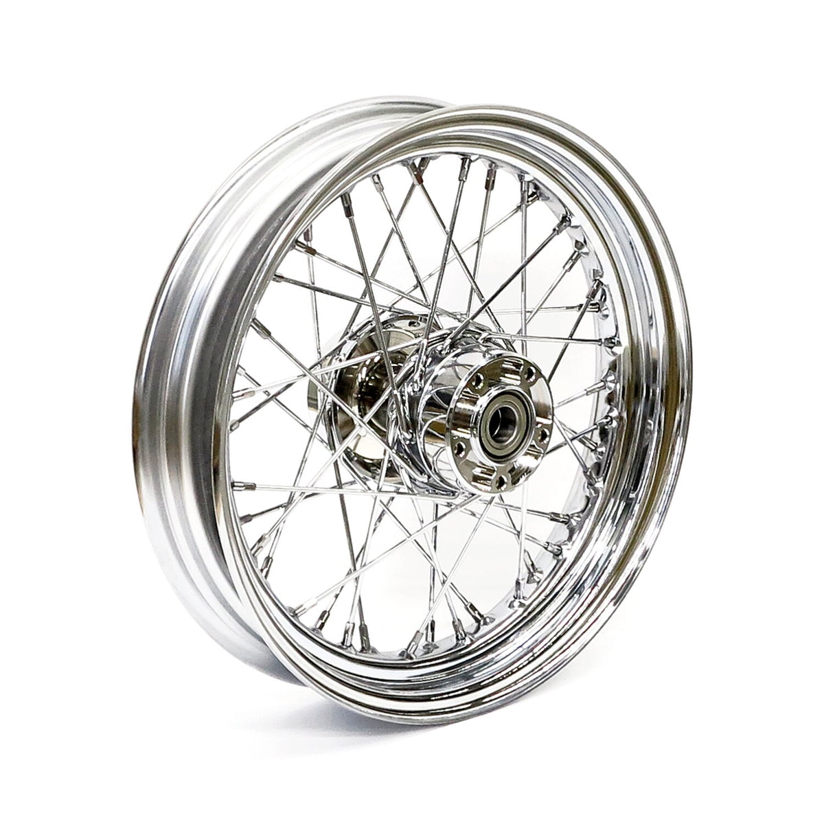 MCS 3.00 x 16 front wheel 40 spokes chrome