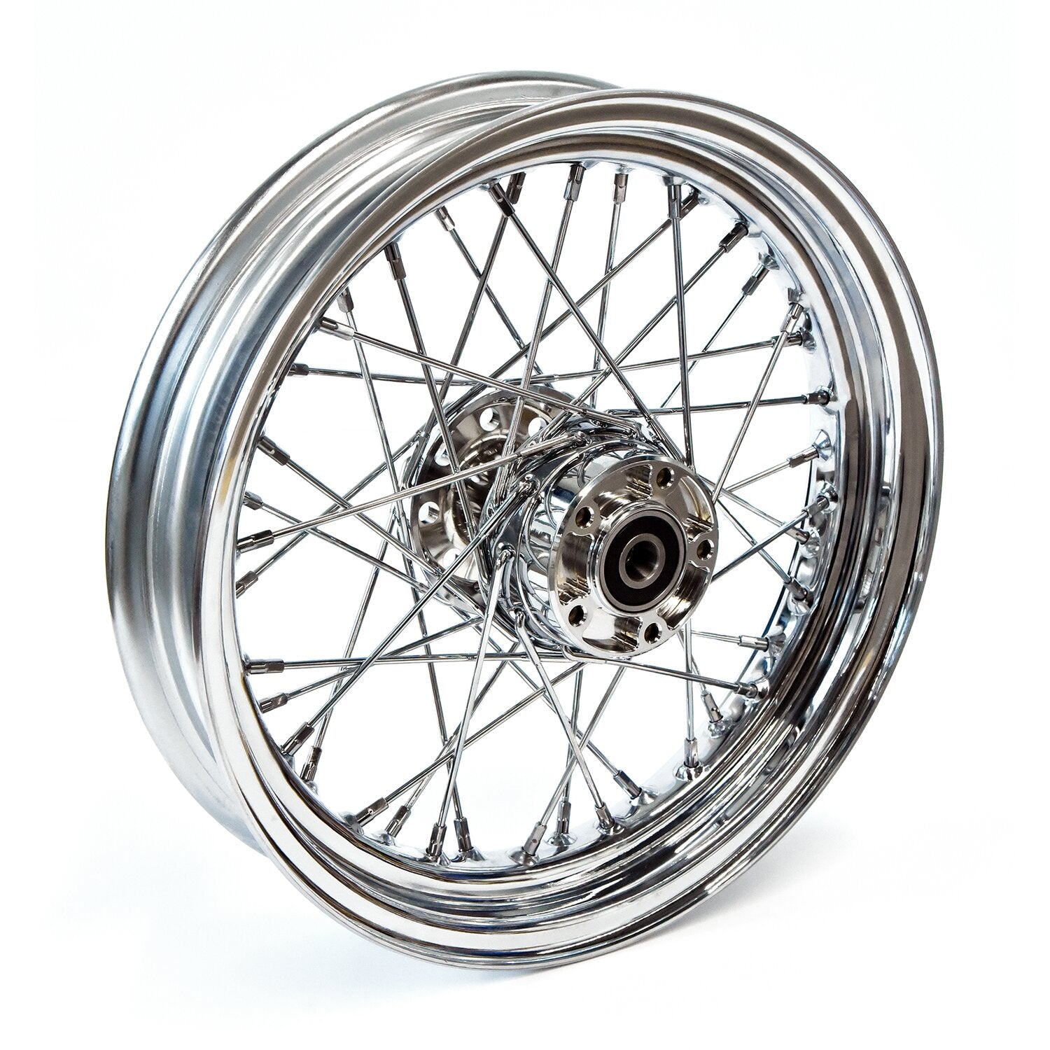MCS 3.00 x 16 front wheel 40 spokes chrome