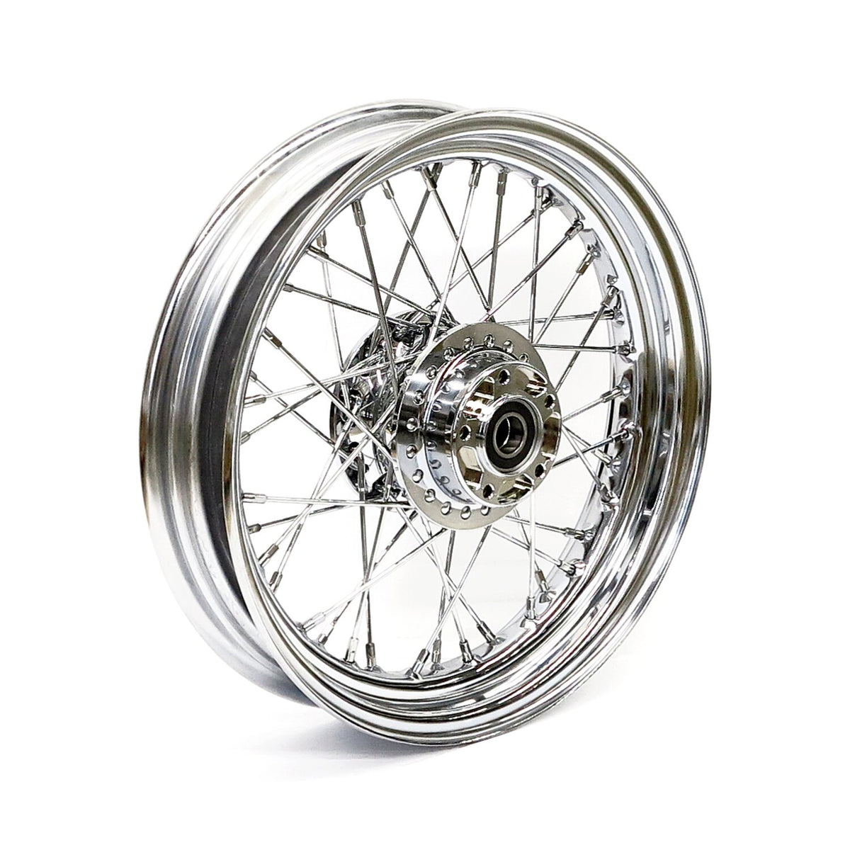 MCS 3.00 x 16 front wheel 40 spokes chrome