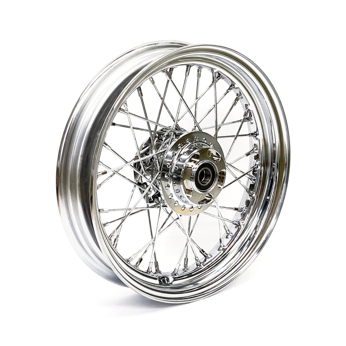 MCS 3.00 x 16 front wheel 40 spokes chrome