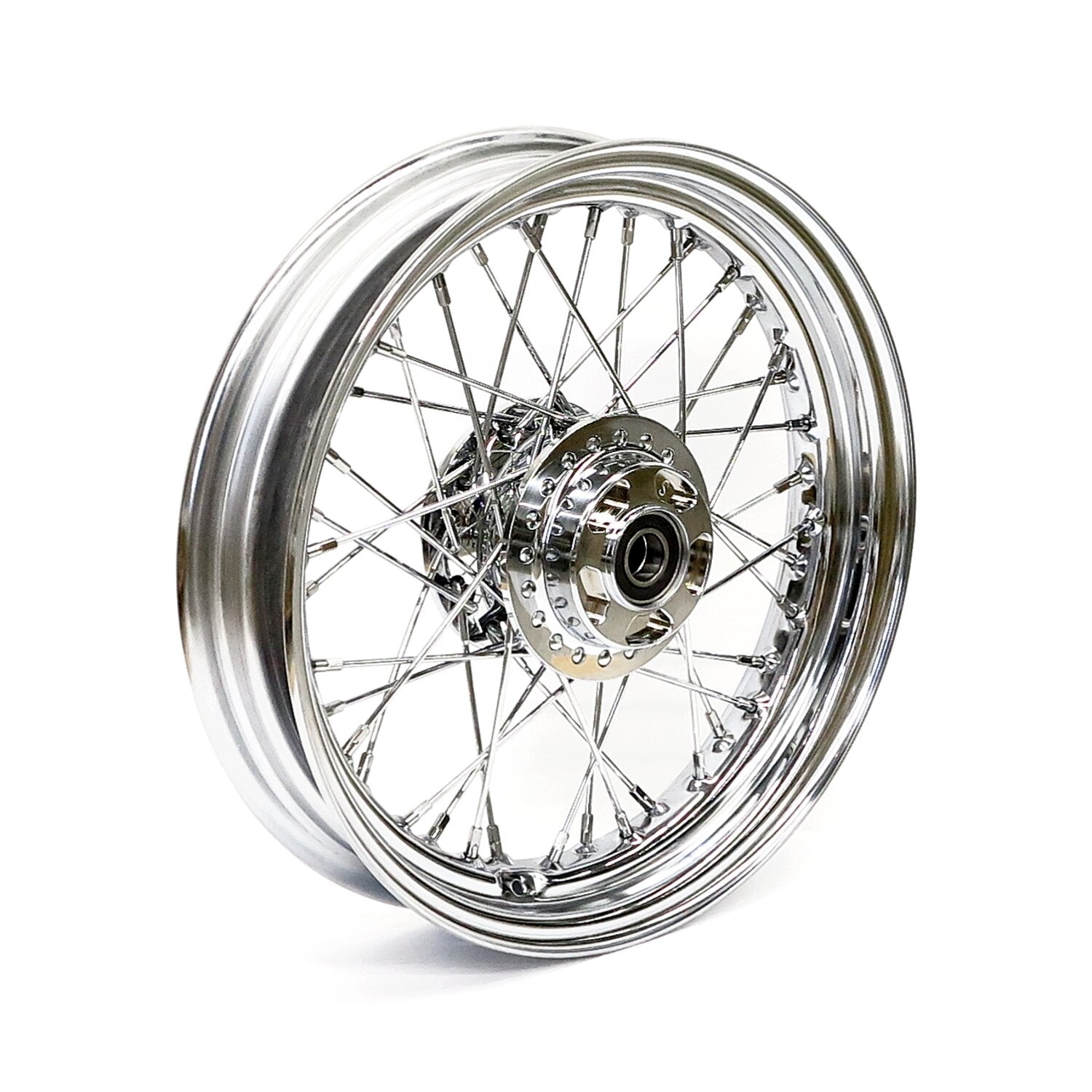 MCS 3.00 x 16 front wheel 40 spokes chrome
