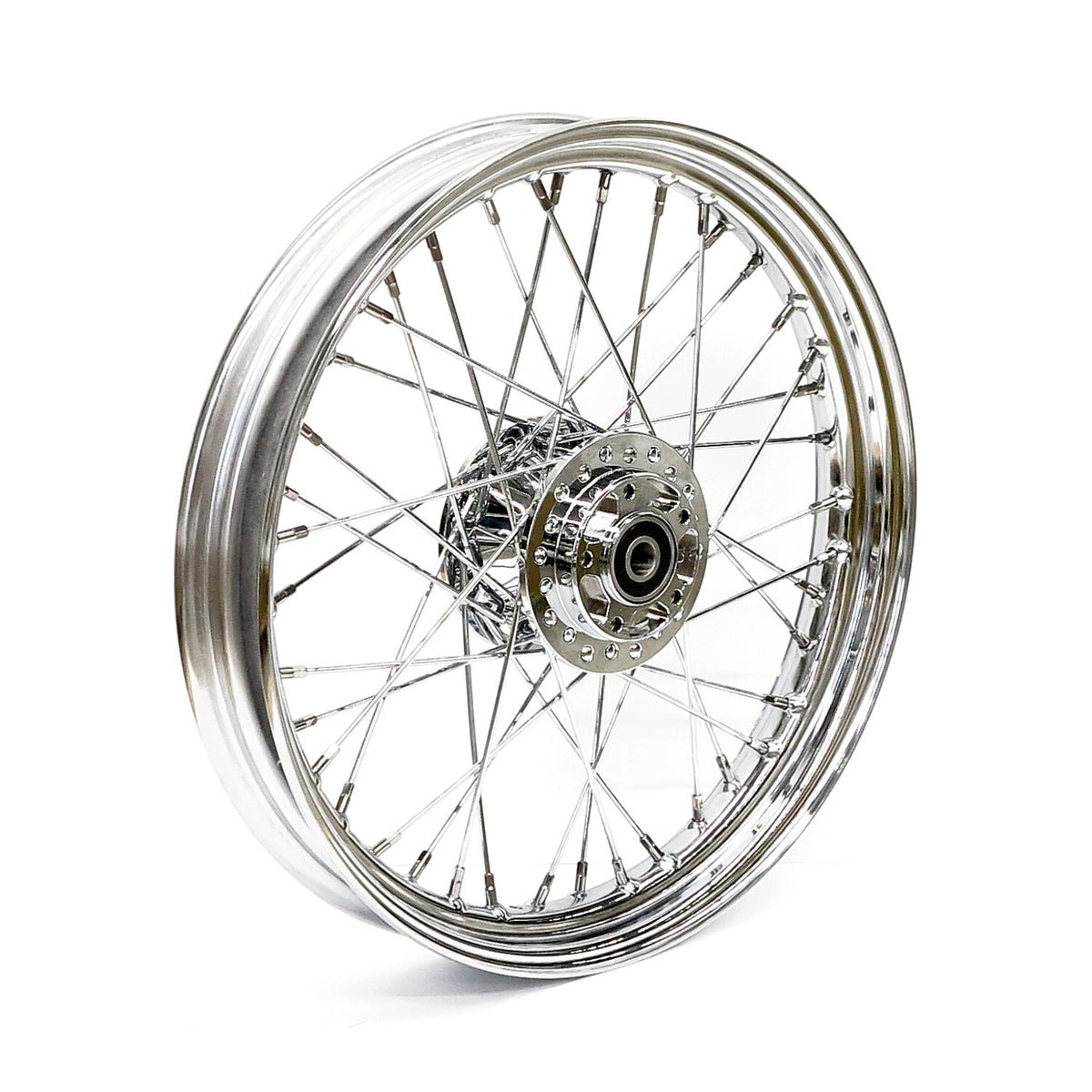 MCS 2.50 x 19 front wheel 40 spokes chrome