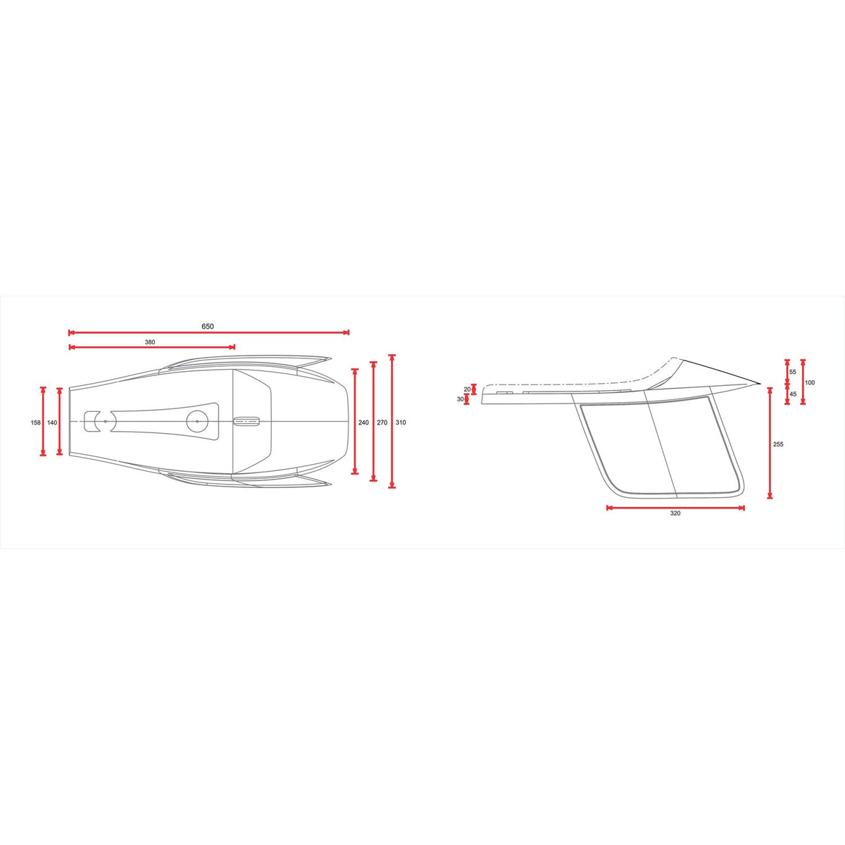 C-Racer Flat Racer SCR4.1 seat with side number plates