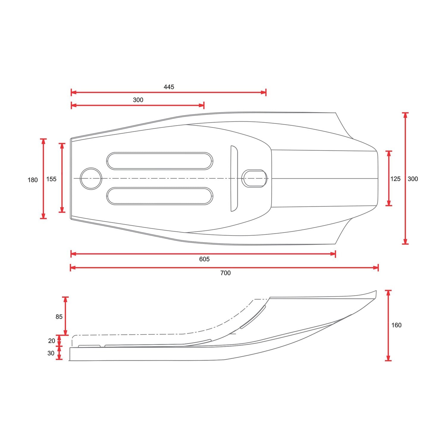 C-Racer Flat Racer SCR14 seat - Black