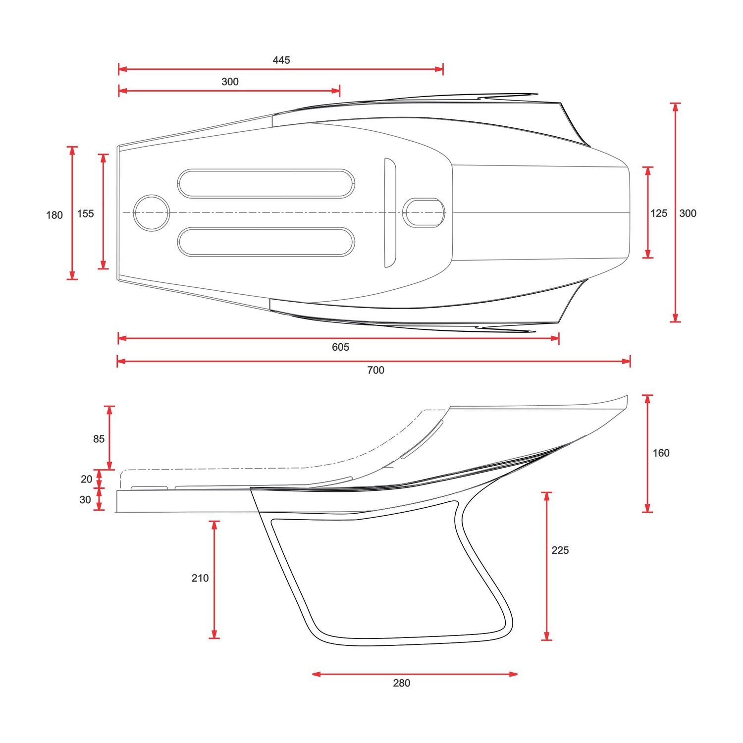 C-Racer Flat Racer SCR14.1 seat - Dark brown