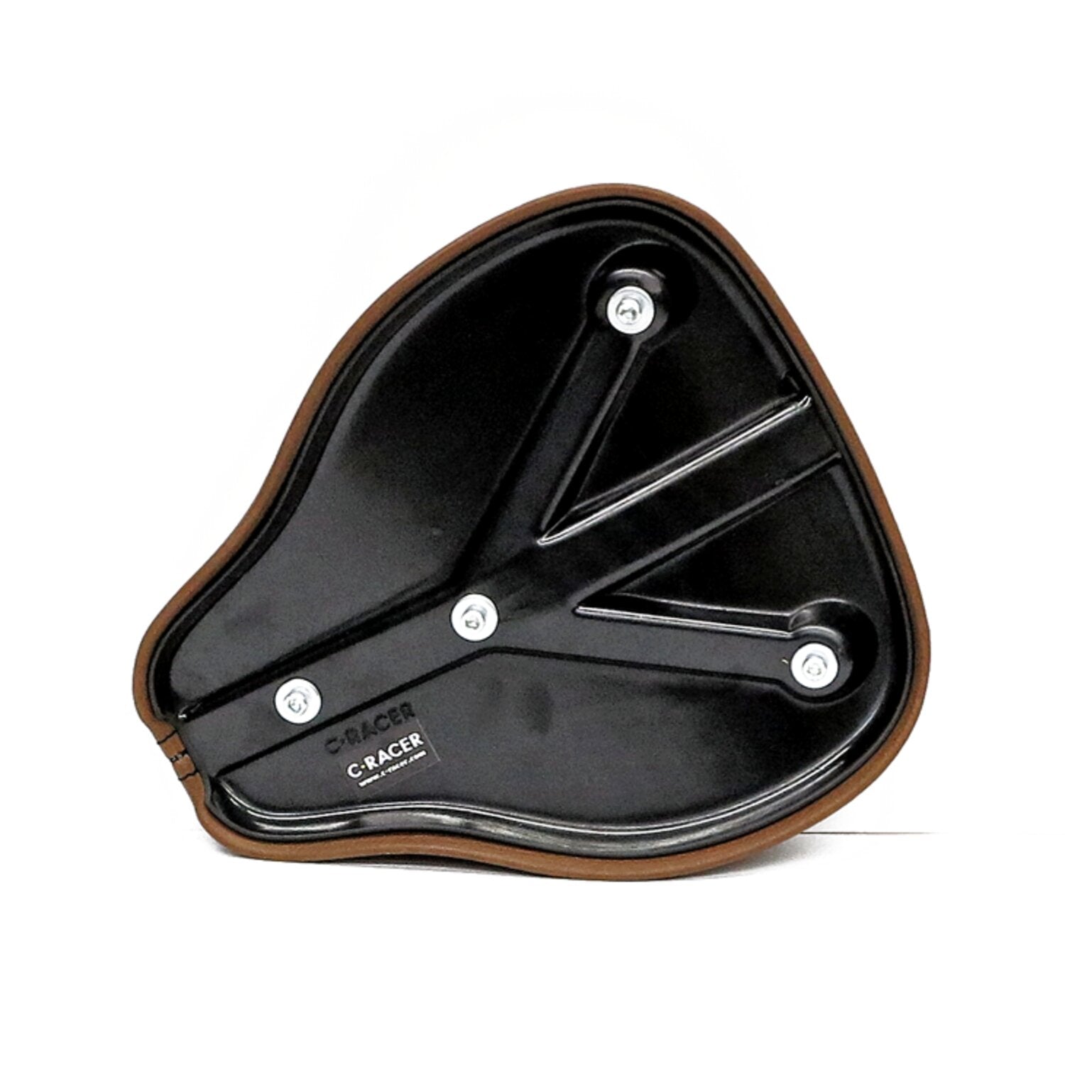 C-Racer Classic bobber solo seat - Small - Dark brown