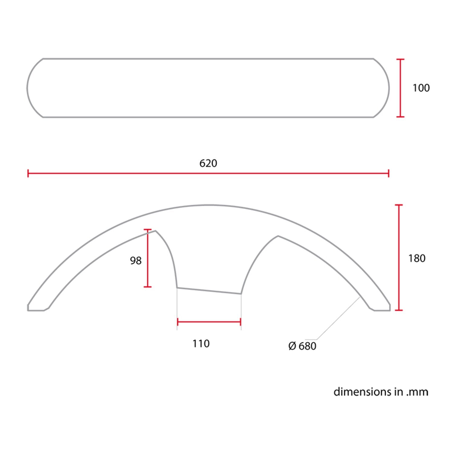 C-Racer universal 17/18" front fender No1
