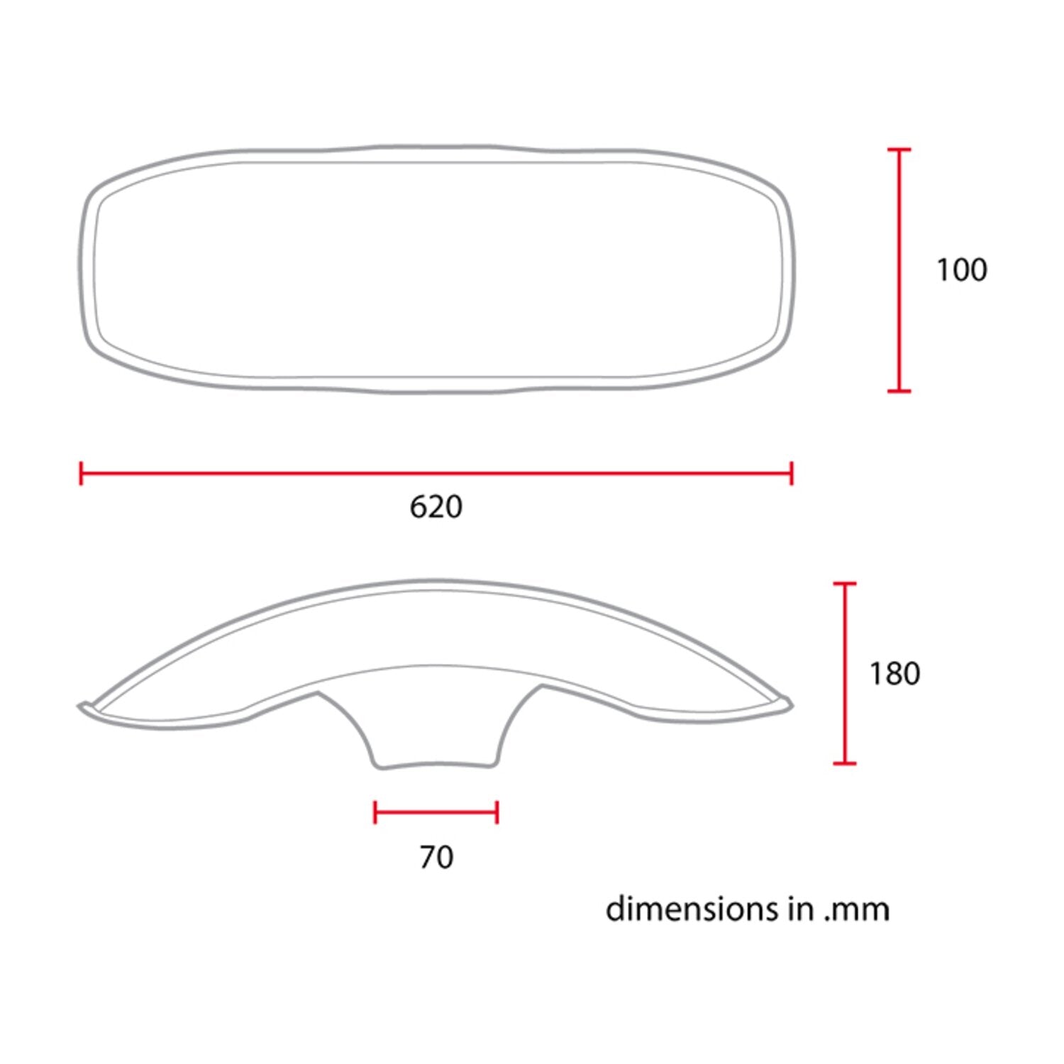 C-Racer universal 17/18" front fender No2 L