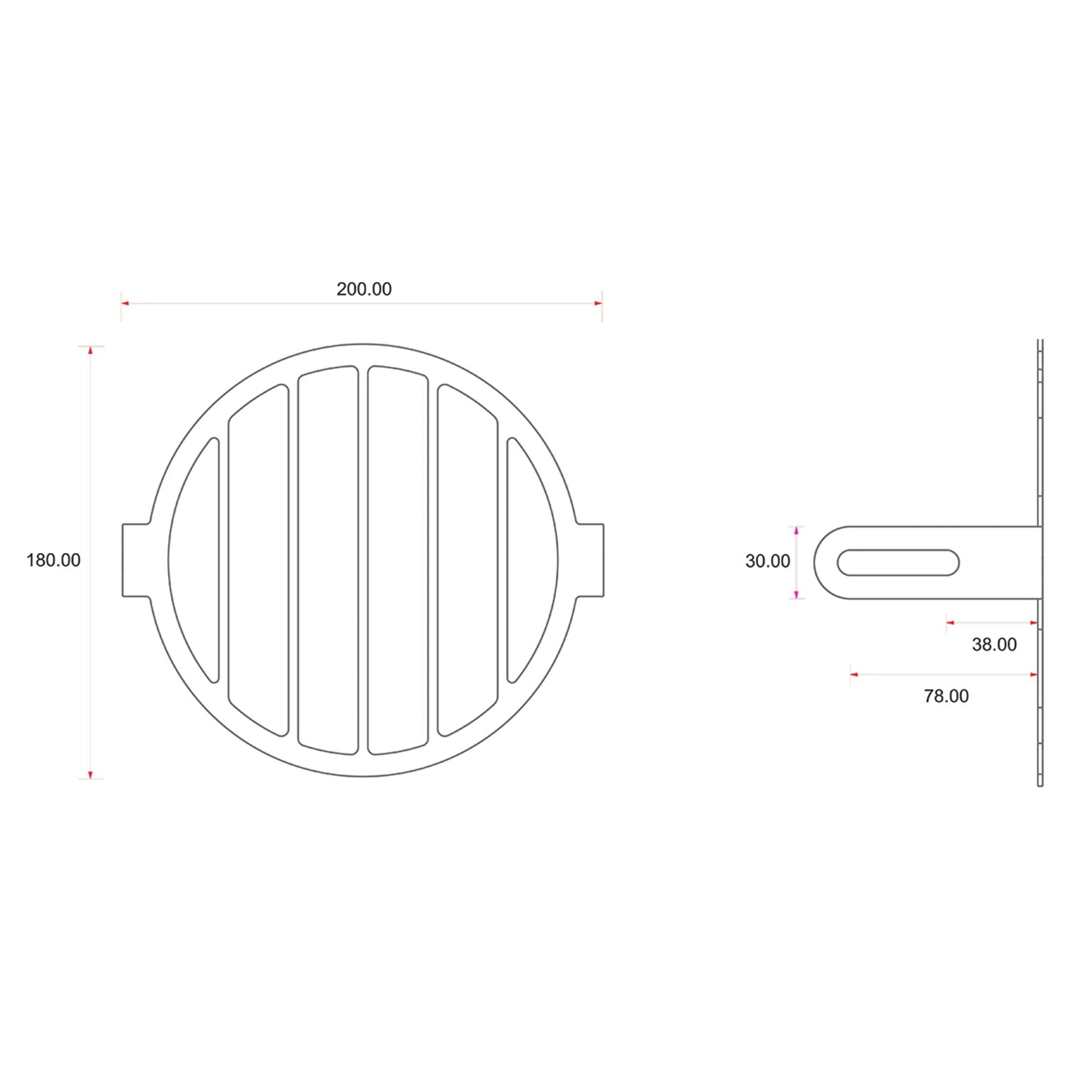 C-Racer universal headlight grill No2 Bars
