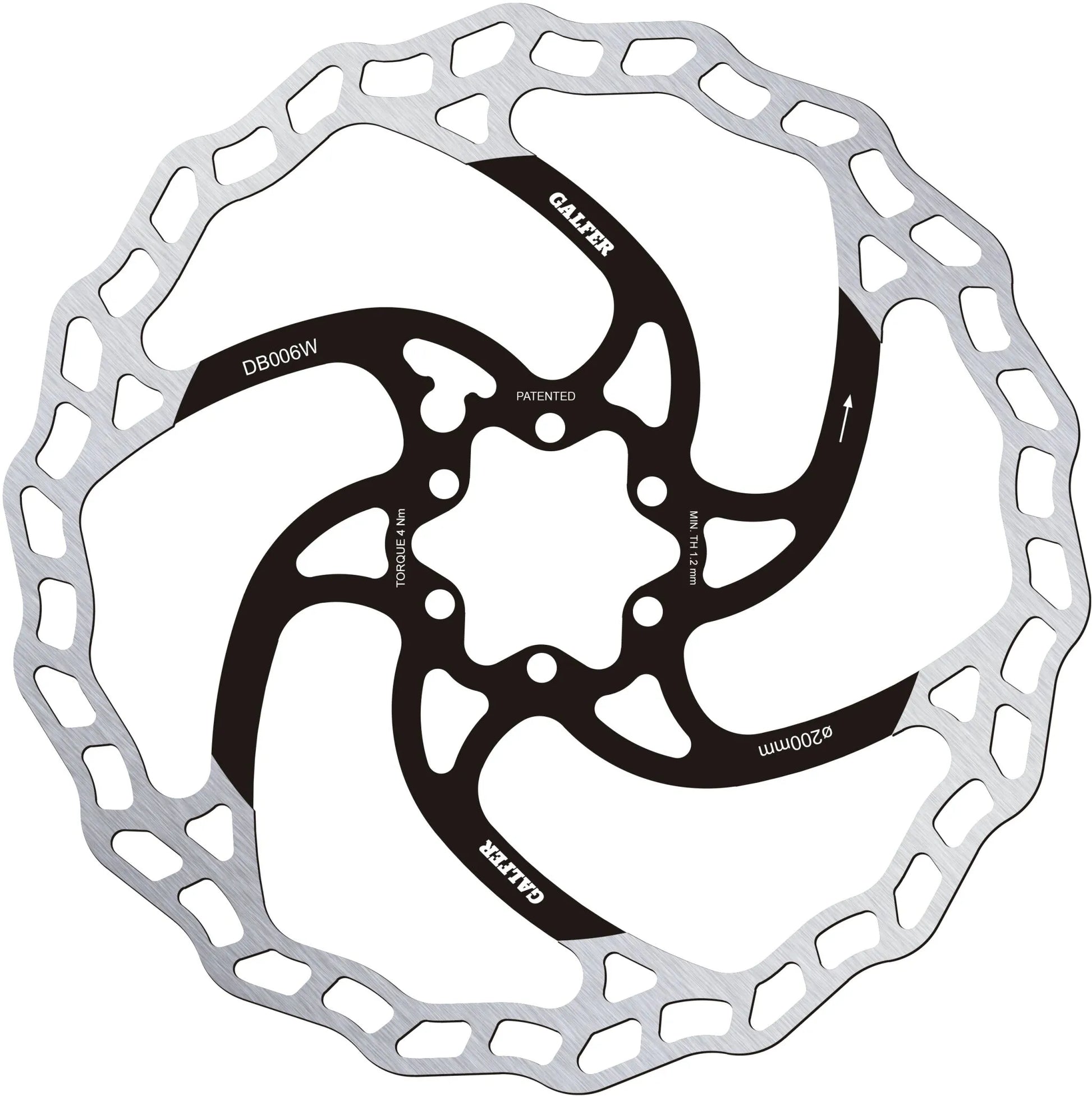 Galfer Wave Brake Rotor for 6-Hole Fitment