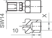 Trw Varioflex-Anschluss für M10 x 1.25-Schlauchanschluss