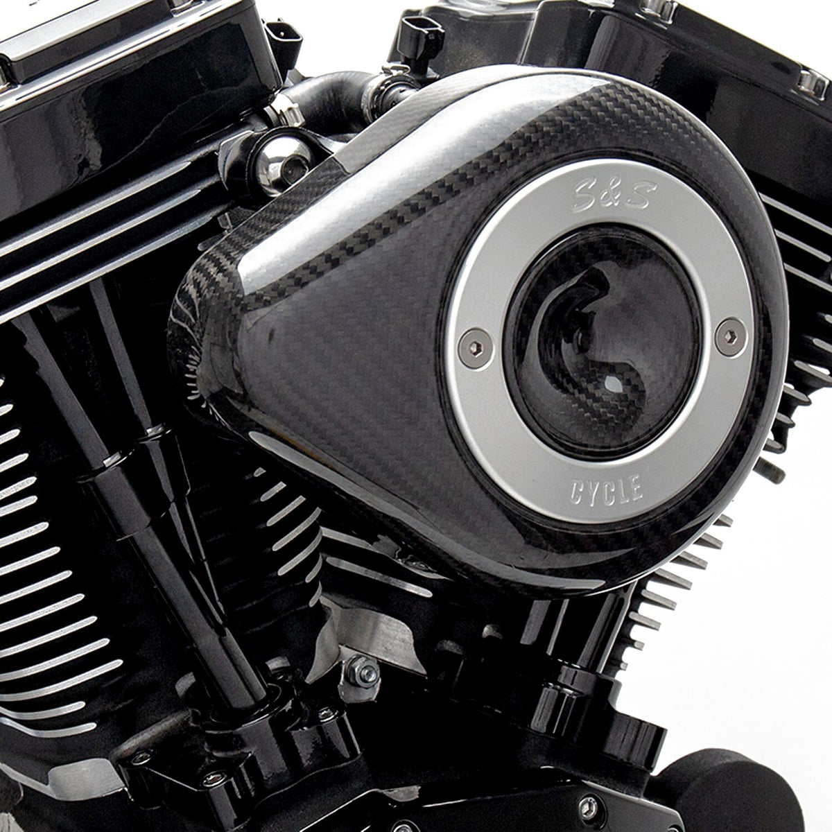 S&S Stealth carbon teardrop air cleaner kit