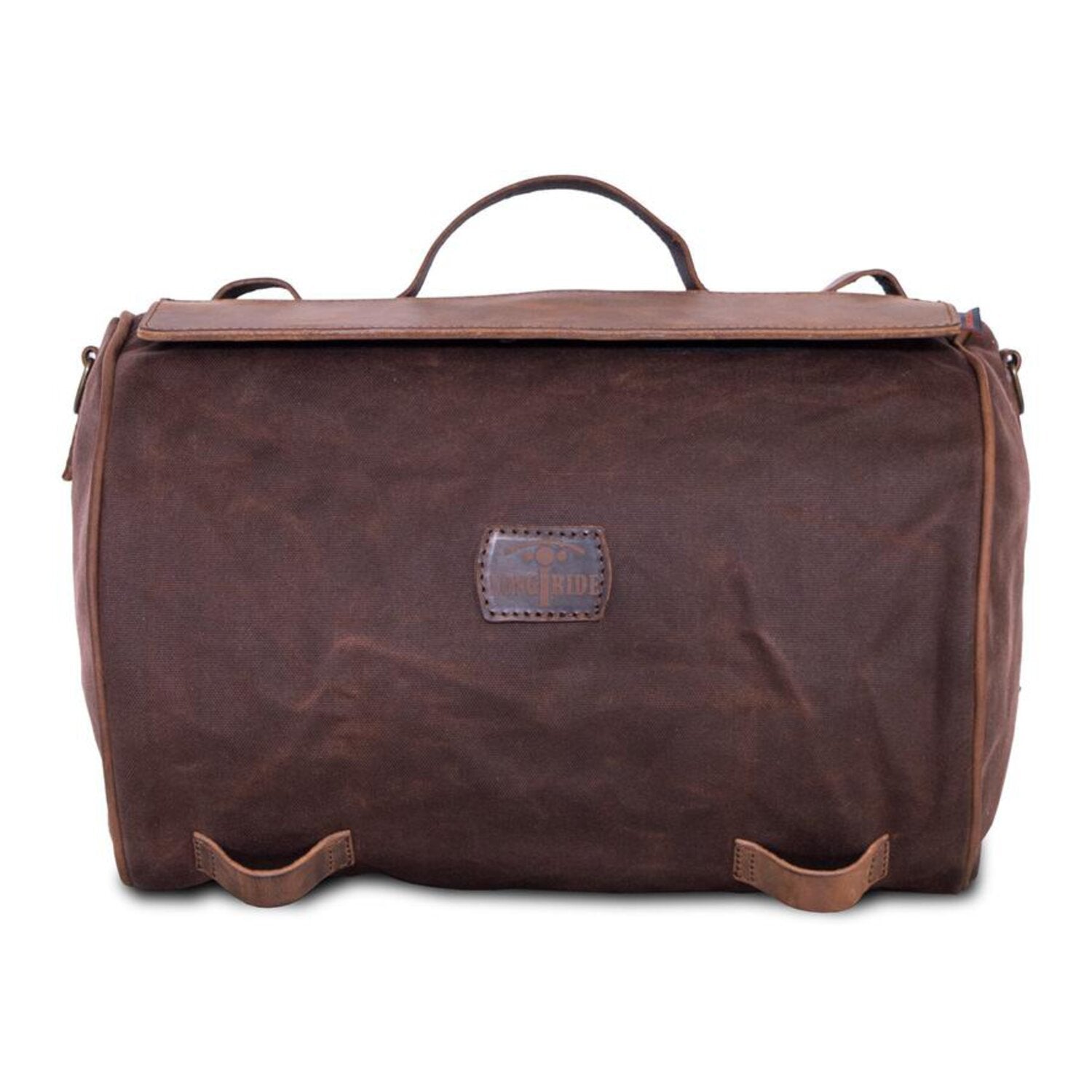 LongRide roll bag waxed cotton narrow - Brown wax