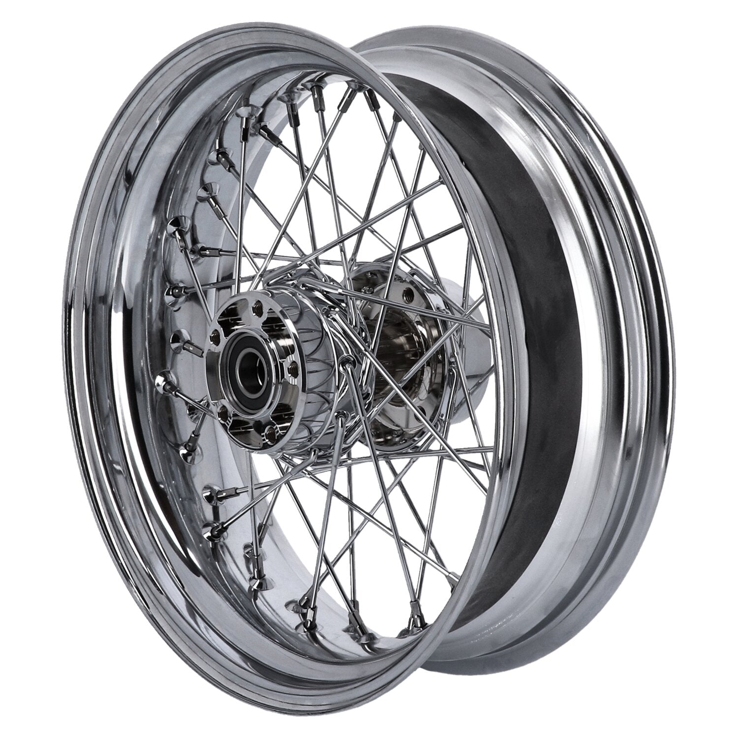 MCS 5.00 x 16 rear wheel 40 spokes chrome