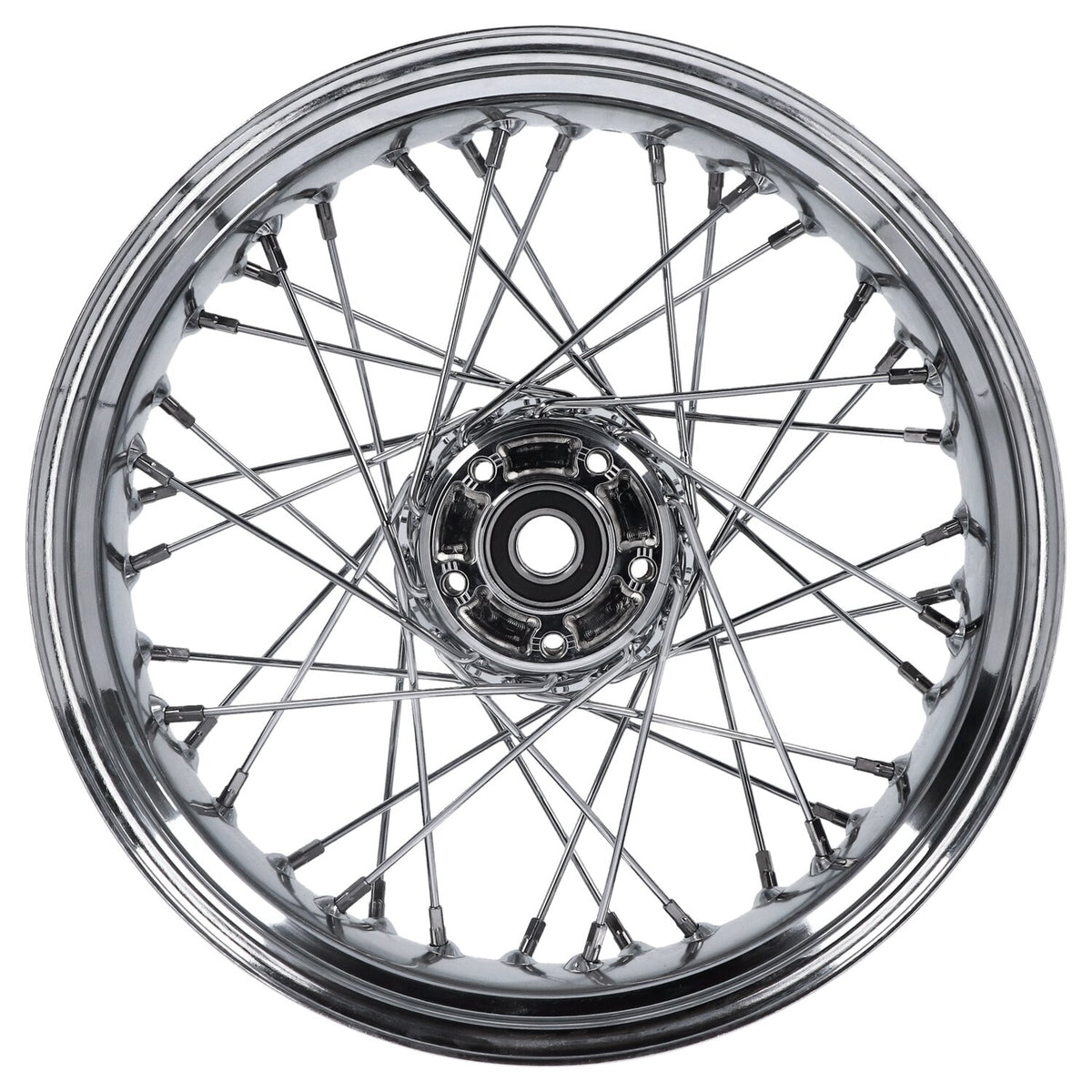MCS 5.00 x 16 rear wheel 40 spokes chrome