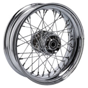 MCS 5.00 x 16 rear wheel 40 spokes chrome