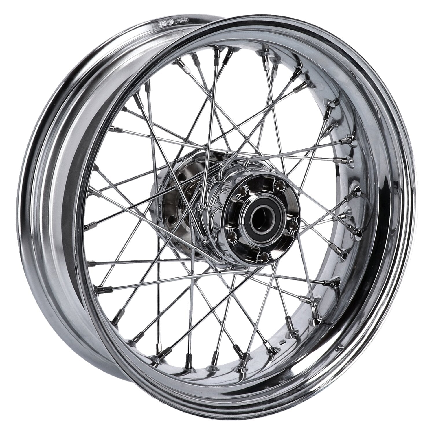 MCS 5.00 x 16 rear wheel 40 spokes chrome