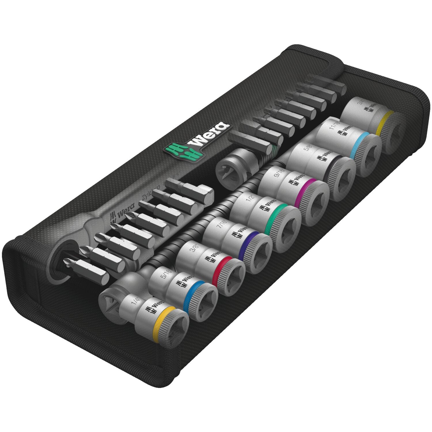Wera Zyklop metal ratchet switch kit 3/8" drive - US sizes