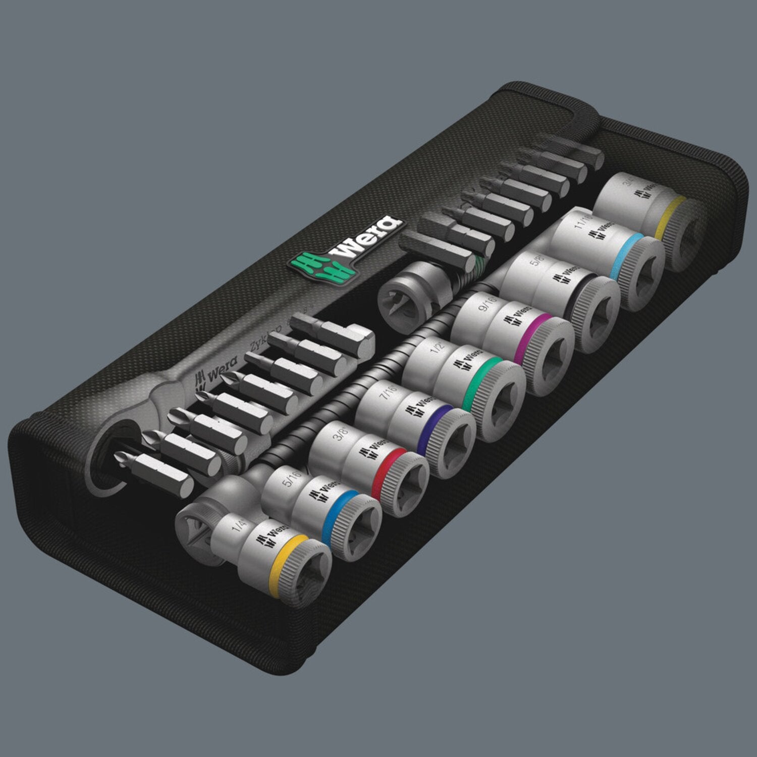 Wera Zyklop metal ratchet switch kit 3/8" drive - US sizes