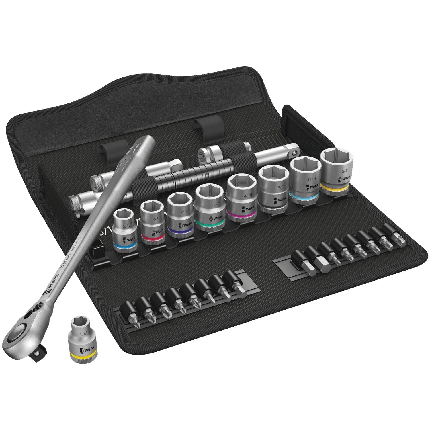 Wera Zyklop metal ratchet switch kit 3/8" drive - US sizes