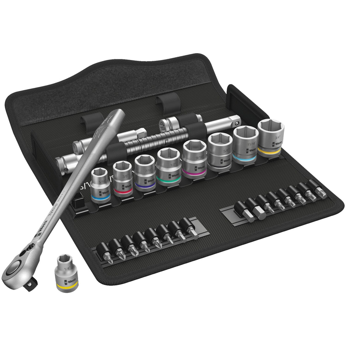 Wera Zyklop metal ratchet switch kit 3/8" drive - US sizes
